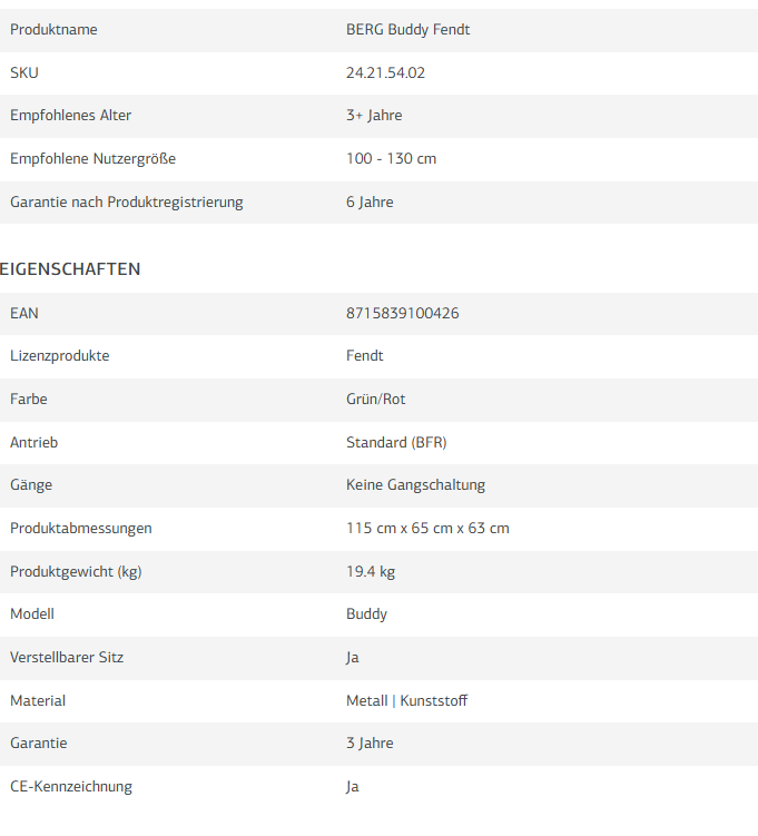 BERG Buddy Fendt