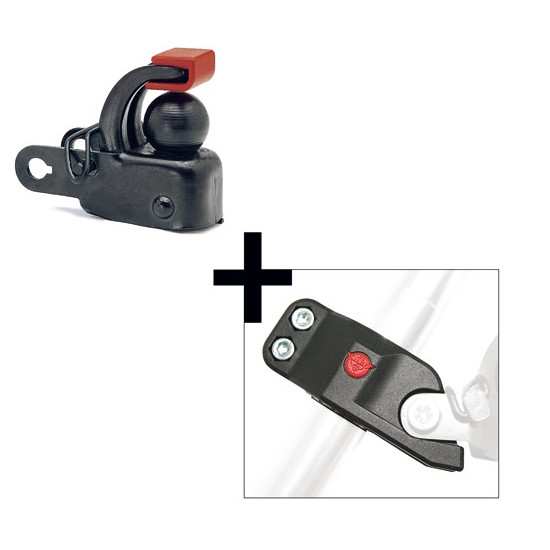 Fahrrad-Anhängerkupplung + Adapter für Sattelstütze