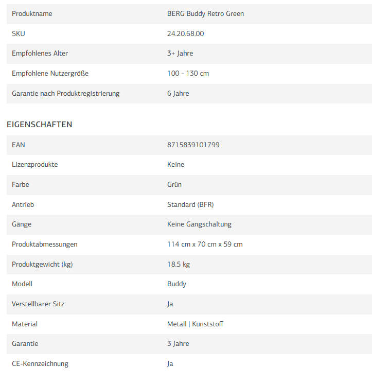 BERG Buddy Retro Green