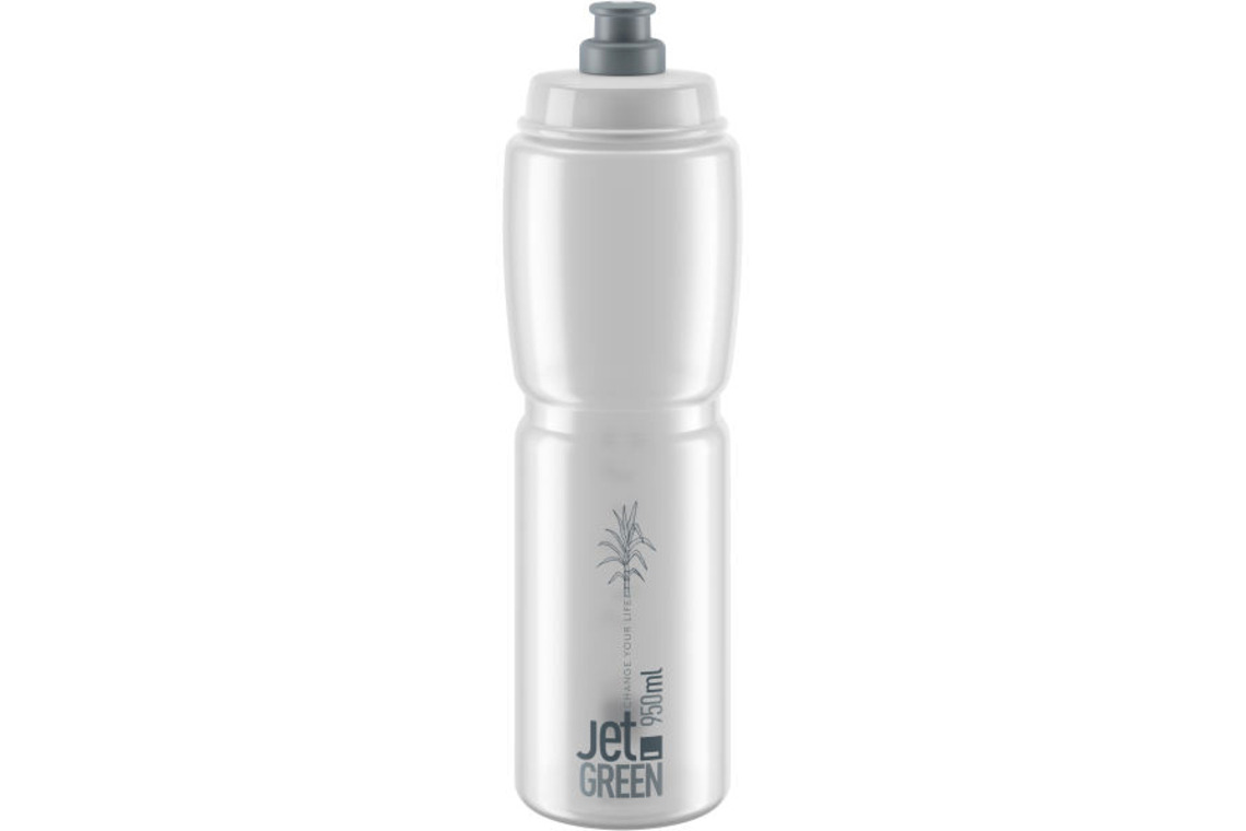 ELITE Trinkflasche Jet Green Transparent-Grau 950 ml