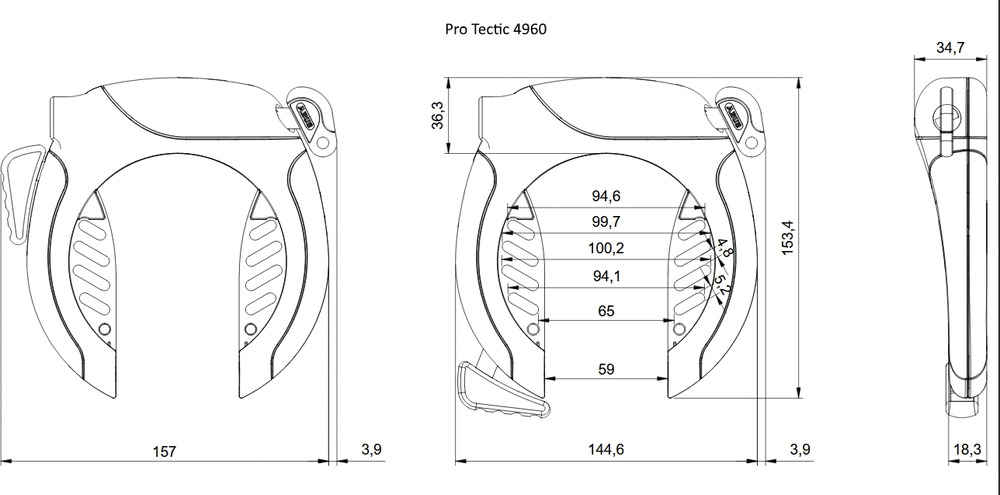 Abus PRO TECTIC 4960 NR T82 ASY + A Schwarz