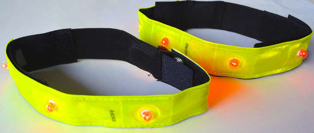 Reflexarmband mit roten LED 3M EN13356